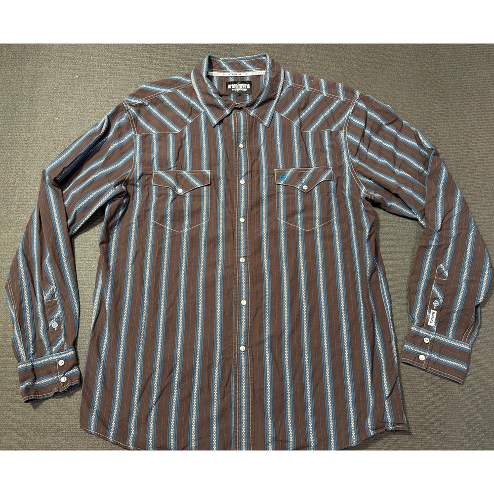 Garth Brooks Sevens by Cinch Western Long Sleeve Shirt Pearl Snaps Size XL
